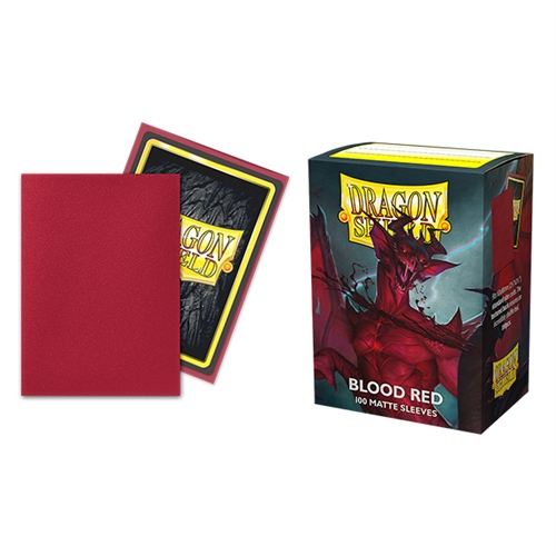 Dragon Shield  - Matte Blood Red Sleeves - Standard Sleeves (100 pcs)